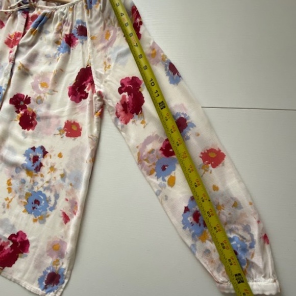 Lucky Brand Womens Major Floral Peasant Top Blouse Size M - Picture 11 of 13